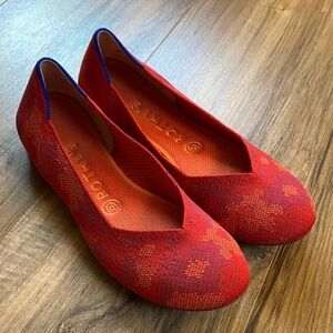 Rothy’s “ the flats” Red Camo Loafers Slip-On Flats - Womens 8